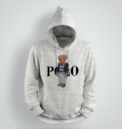 Hoodie Polo Ralph Lauren Polo Bear Fleece Sport Gray