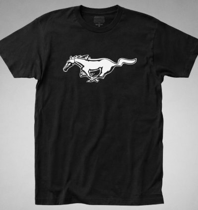 Mustang Black T-shirt Muscle Car Auto Shelby Boss Automobile Classic 70s 80s Horse