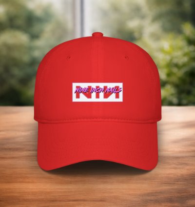 Nine Inch Nails Hat Nin Logo Red Adjustable Baseball Cap For Rock Music Fans