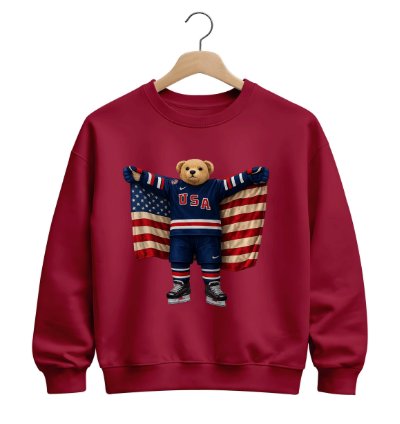 Polo Ralph Lauren Icon Bear Usa Flag Sweatshirt