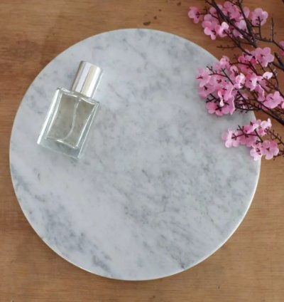 Handmade Round Marble Tray Natural Stone Home Decor