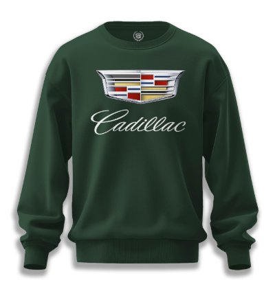 Cadillac Sweatshirt Mens Shirt Forest Green Forest Green