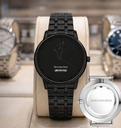 Mercedes Benz Logo Blue Series Sport Metal Watch Mb1