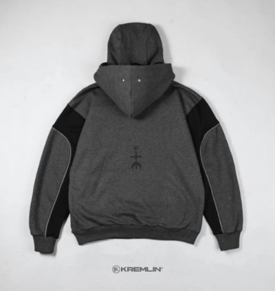 Kremlin - Eclipse Balaclava Zipper Hoodie Darkpoetic Series - Misty Gray