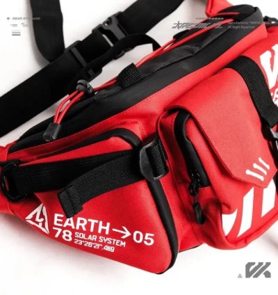Kremlin Cyrax Waistbag Double Strap Sling Bag - Red