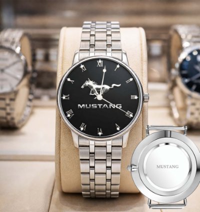 Ford Mustang American Flag Mf69 Sport Metal Watch