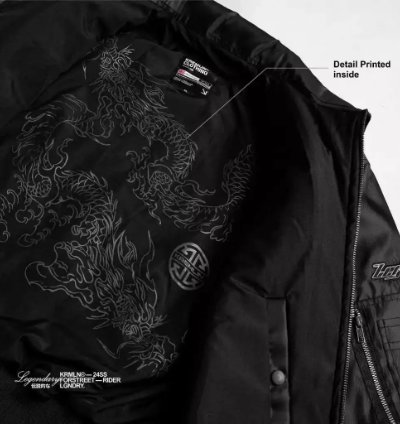 Kremlin Legendary - Bomber Jacket Boxy Black Biker