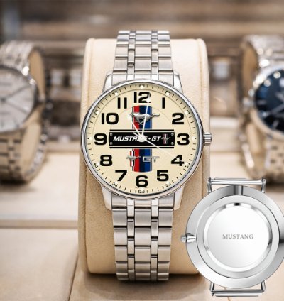 Ford Mustang Clasik Sport Metal Watch