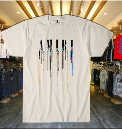 Drip Letter Print Unisex T-shirt White