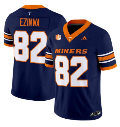 Judah Ezinwa Jersey 82 Utep Miners 2016 Vapor Limited Stitched Navy