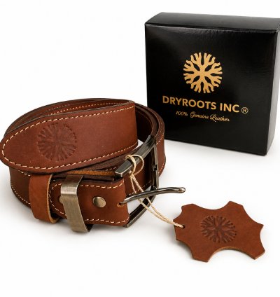 Handmade Genuine Cow Leather Belt Ch Brown