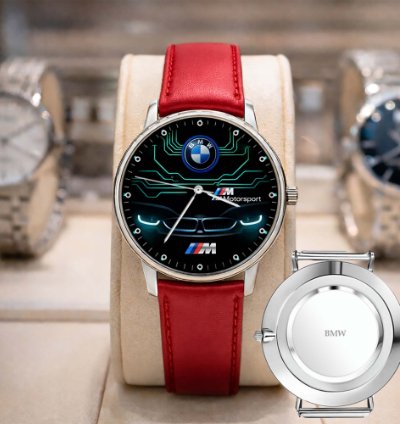 Bmw Amg M Power Analog Watch Stainless Steel Sport Metal Watch