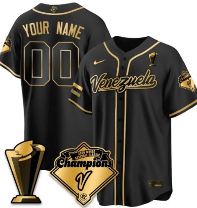 Custom Venezuela Baseball Jersey 2026 World Baseball Classic Champions Limited Stitched
