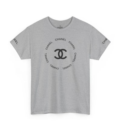Chanel Logo Circle Grey T-shirt - Size Usa