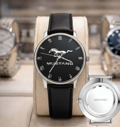 Ford Mustang American Flag Mf69 Sport Metal Watch